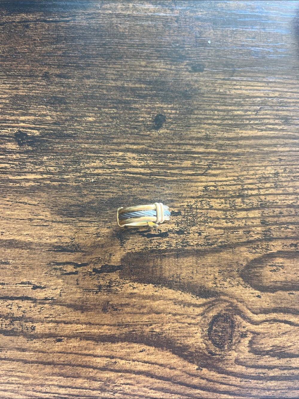 Charriol Two-Tone Gold and Silver Cable Knot Ring